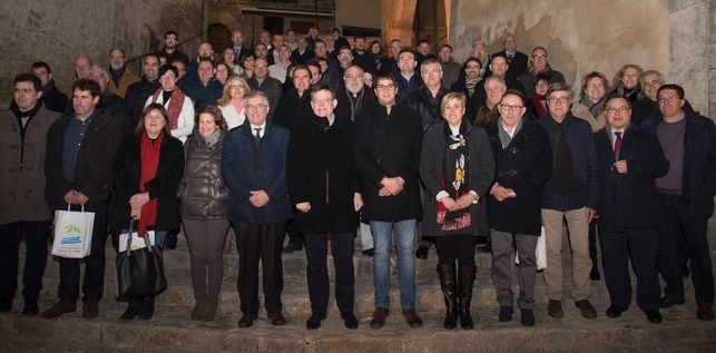 Celebración en Morella (Castellón) del décimo aniversario de la creación de la mancomunidad de la Taula del Sénia. Imagen cedida por la Taula del Sénia. 