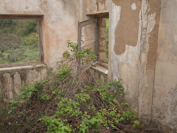 An abandoned train station in Lledó, a village in the province of Teruel.