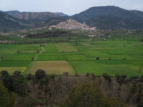 A view of Peñarroya de Tastavins, a town in Teruel. Rural authorities in Spain have argued that they are underequipped to fight the virus.