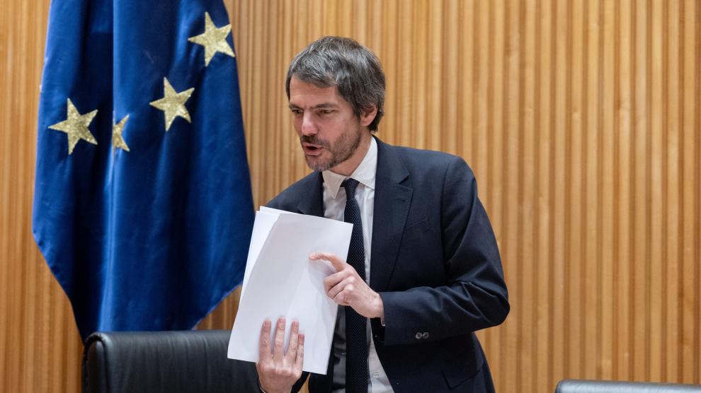 El ministro de Cultura, Ernest Urtasun, en la comisión del área celebrada en el Congreso de los Diputados