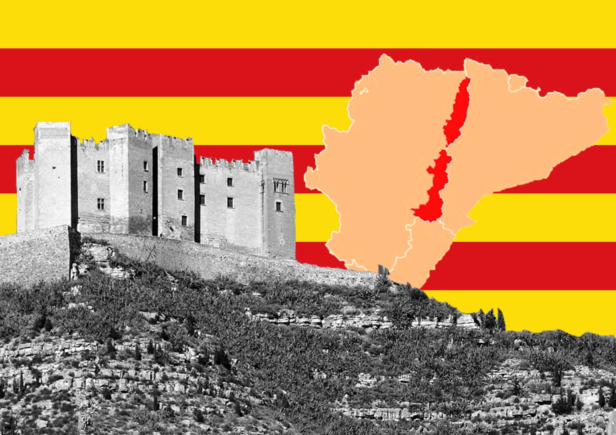 El castell de Mequinensa, on es va firmar la declaració tot just fa 40 anys