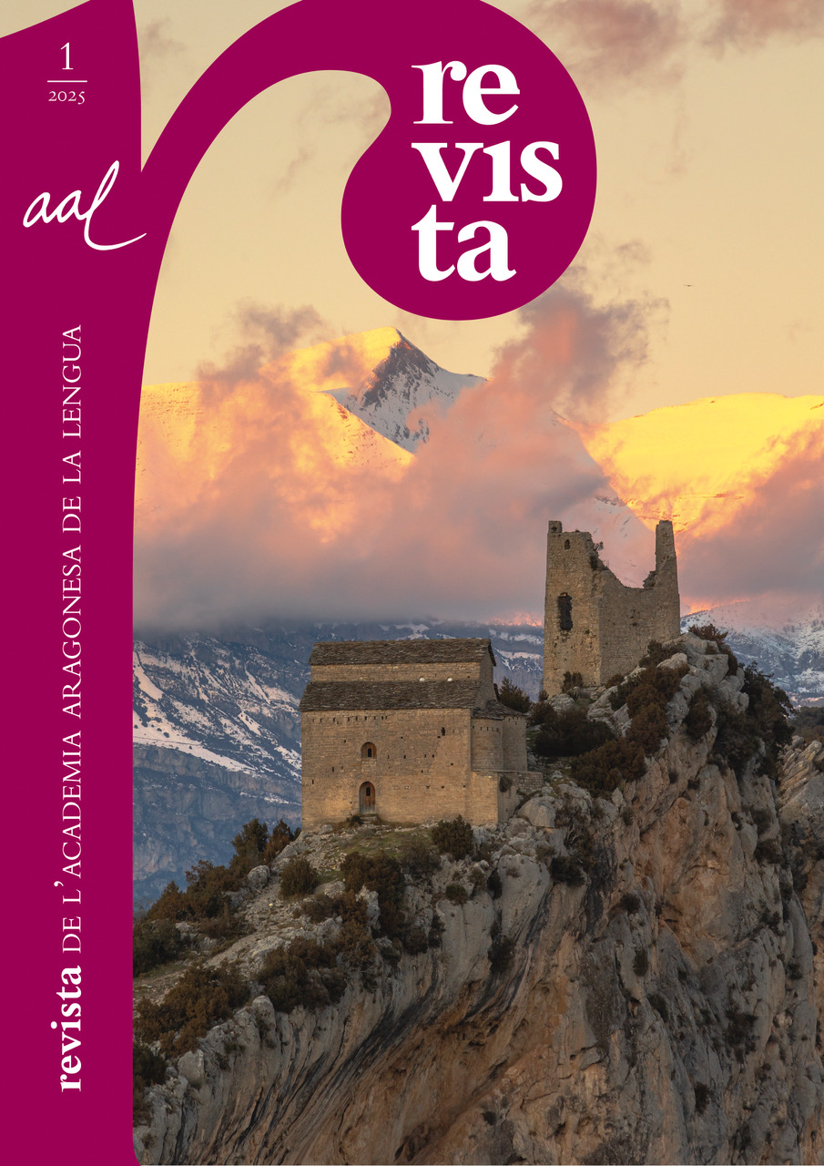 Portada d'o volumen 0 d'a Revista de l'Academia Aragonesa de la Lengua